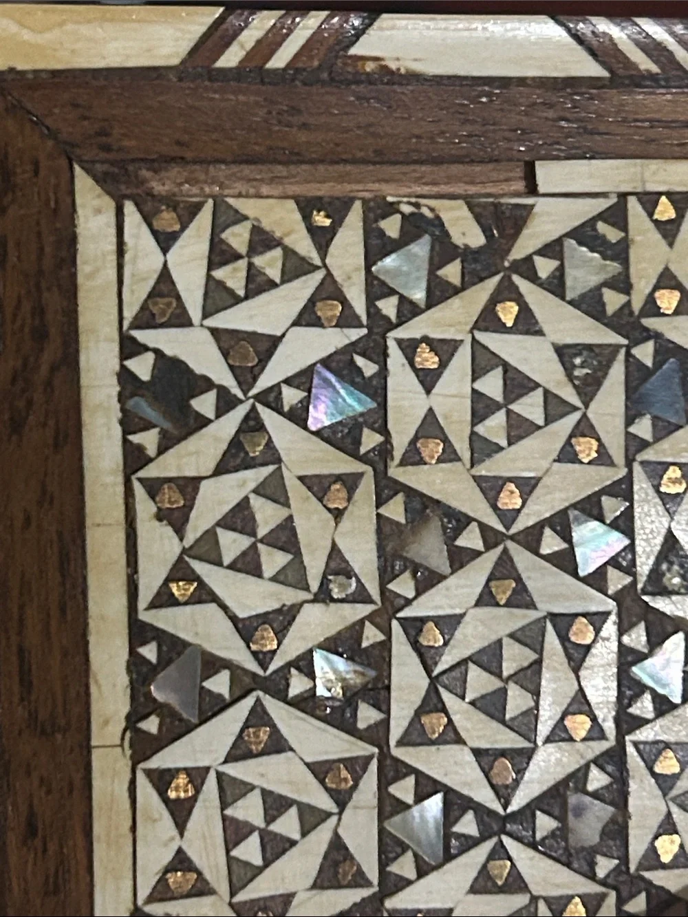 Vintage Middle Eastern Marquetry Jewelry Box